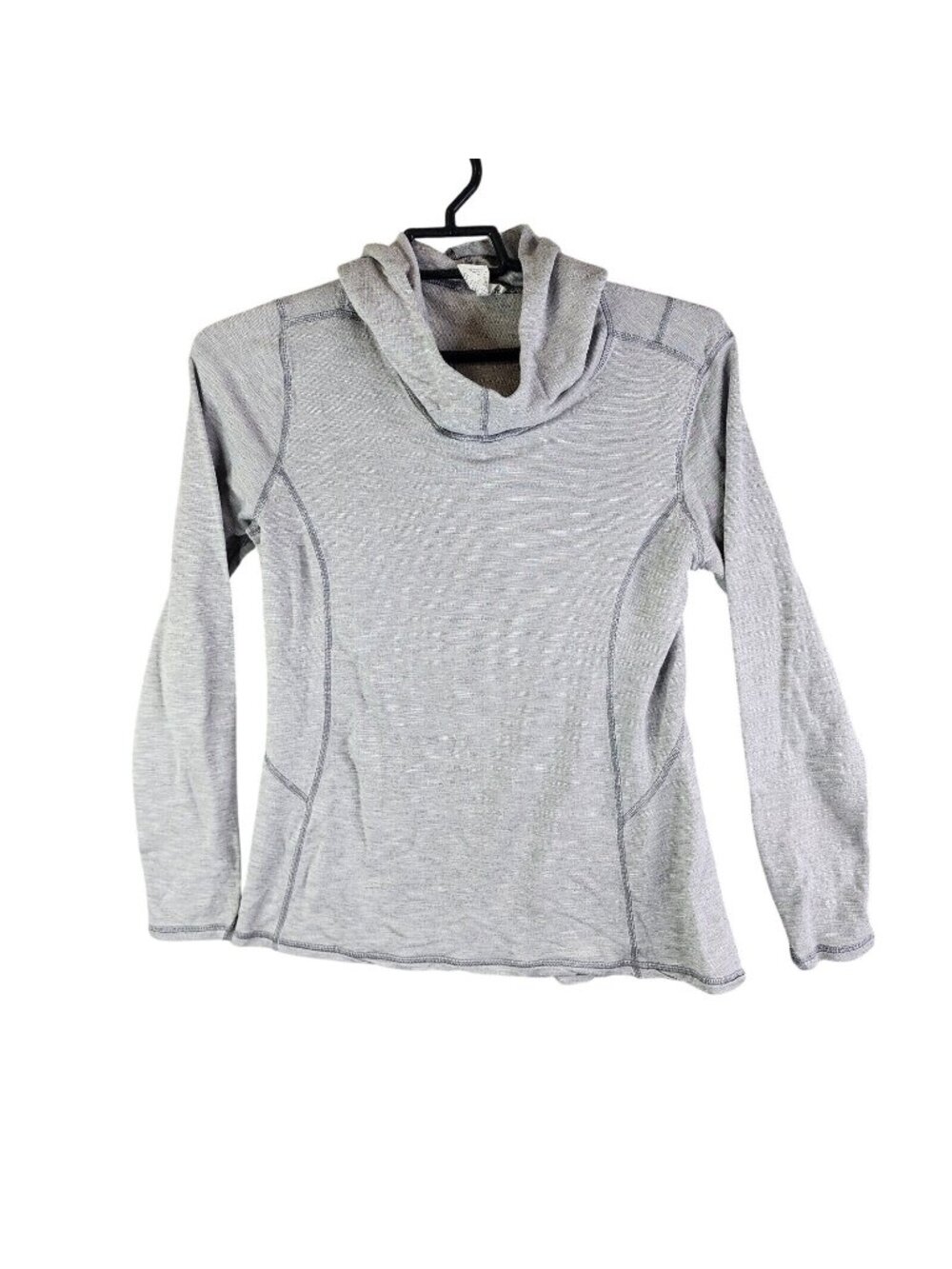 Womens Danskin Now Gray Cowl Neck Pullover Hoodie Activewear Top Size S
